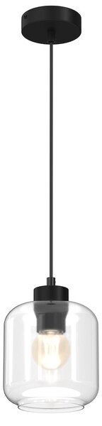 Závesné svietidlo Sombra, 1x transaprentné sklenené tienidlo, b