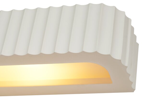 Škandinávske nástenné svietidlo béžové obdĺžnikové 2-svetlá - Plaster