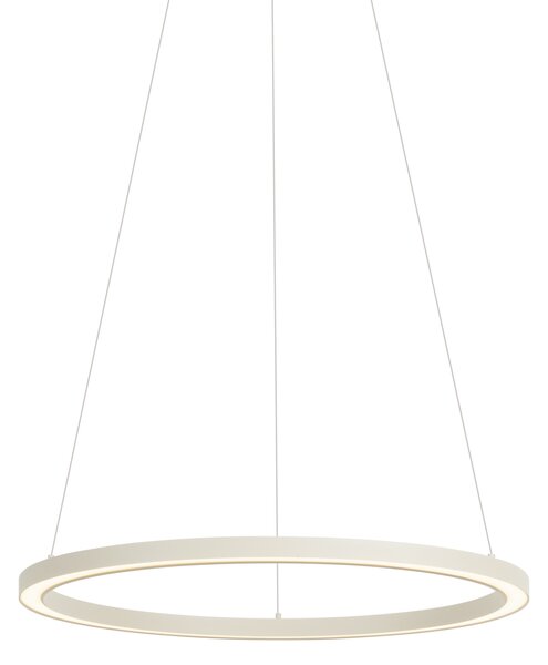 Dizajnové závesné svietidlo béžové 60 cm vrátane LED s 3-stupňovým stmievaním - Girello