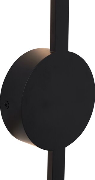 Moderné nástenné svietidlo čierne 100 cm vrátane LED - Clockwise