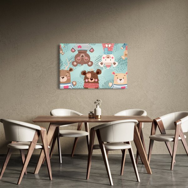 Obraz - Veselí medvedíci (90x60 cm)