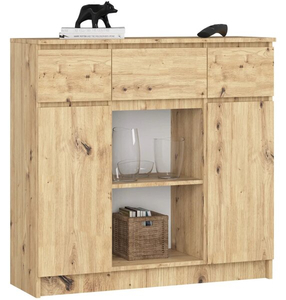 Komoda so šuplíkmi a dvierkami JUNIPER - dub artisan