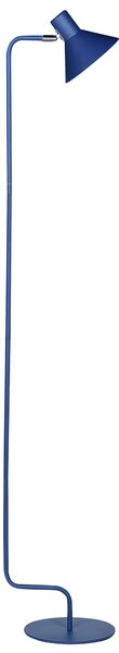 Stojaca lampa modrá kovová 154 cm nastaviteľné kužeľovité tienidlo moderný industriálny štýl spálňa obývacia izba kancelária