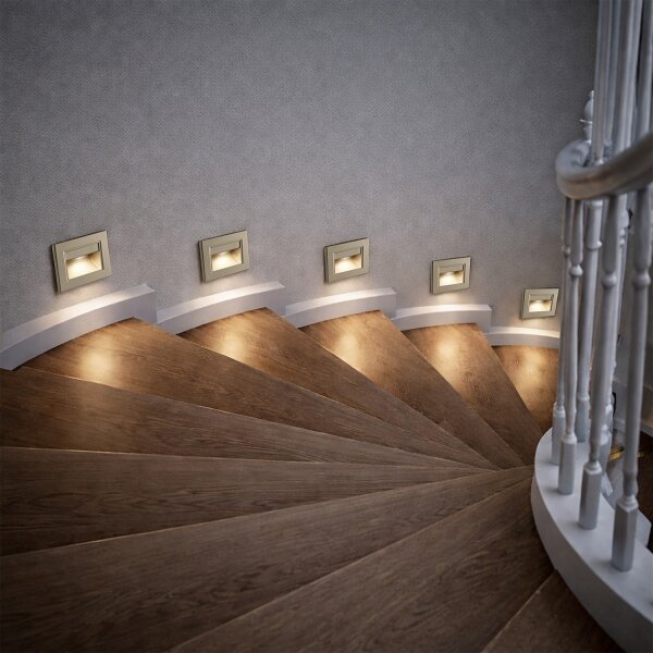 Brilagi - LED schodiskové svietidlo STEP LIGHT LED/1,5W/230V IP44 zlaté