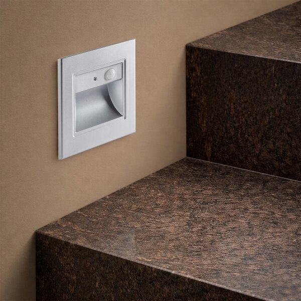 Brilagi - LED schodové svietidlo so snímačom STEP LIGHT LED/1,5W/230V IP44 strieborné