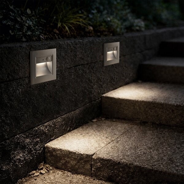 Brilagi - LED schodové svietidlo so snímačom STEP LIGHT LED/1,5W/230V IP44 strieborné