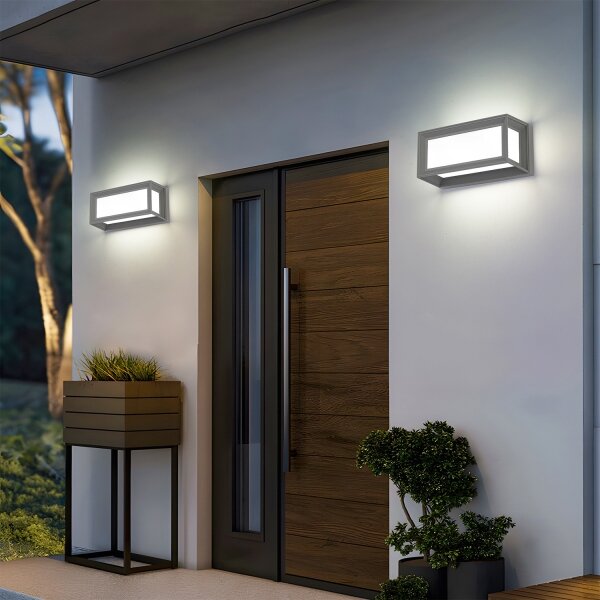 Brilagi - Vonkajšie LED nástenné svietidlo so senzorom PARKER LED/12W/230V sivé IP44