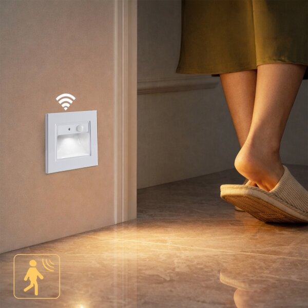 Brilagi - LED schodiskové svietidlo so senzorom STEP LIGHT LED/1,5W/230V IP44 biele