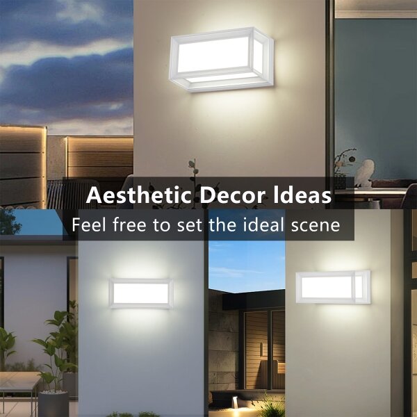 Brilagi - LED vonkajšie nástenné svietidlo PARKER LED/12W/230V biela IP44