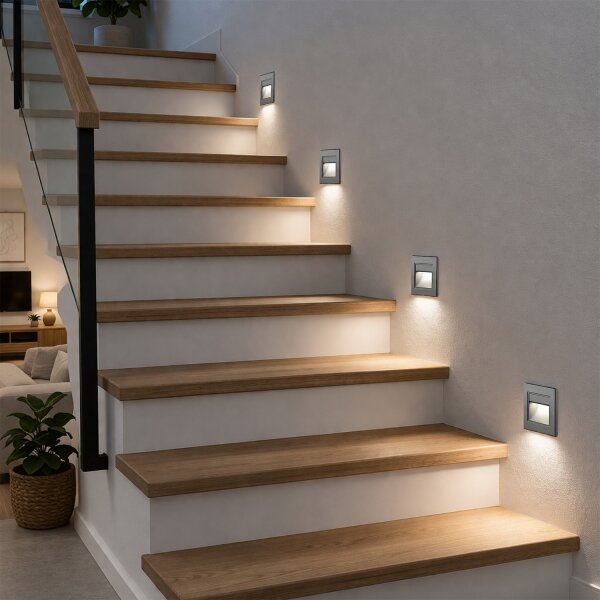 Brilagi - LED schodiskové svietidlo STEP LIGHT LED/1,5W/230V IP44 antracit