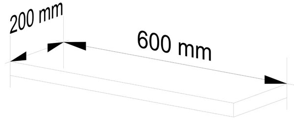 Polička na stenu 60 cm OLANIRA - biela