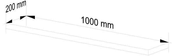 Polička na stenu 100 cm OLANIRA - biela
