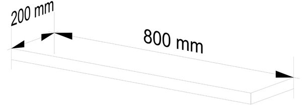 Polička na stenu 80 cm OLANIRA - biela
