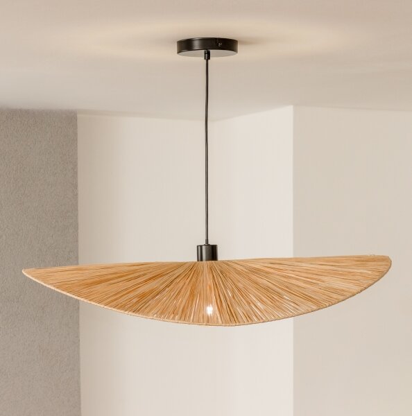 Brilagi - LED luster na lanku CERIA BOHO 1xE27/40W/230V, priemer 80 cm, rafia