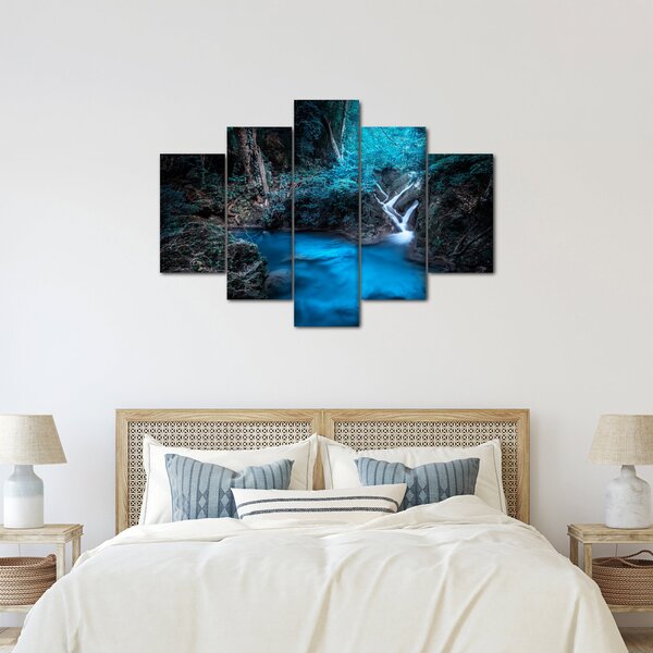 Obraz - Magická noc v tropickom lese (150x105 cm)