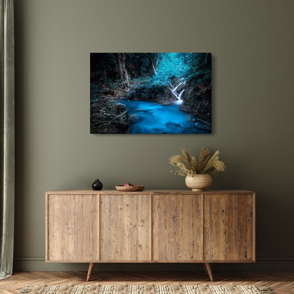 Obraz - Magická noc v tropickom lese (90x60 cm)