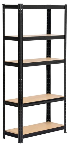 Kovový regál do domácnosti 70 cm QARIAN - čierny