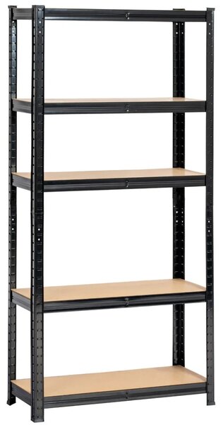Kovový regál do domácnosti 70 cm QARIAN - čierny