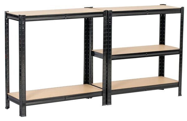 Kovový regál do domácnosti 70 cm QARIAN - čierny