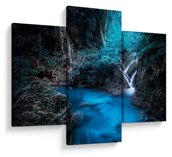Obraz - Magická noc v tropickom lese (90x60 cm)