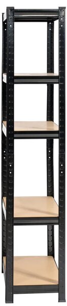 Kovový regál do domácnosti 70 cm QARIAN - čierny