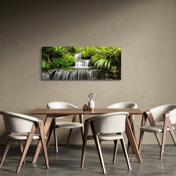 Obraz - Vodopád v dažďovom lese (120x50 cm)