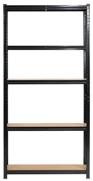 Set kovových regálov do domácnosti 90 cm QARIAN - čierny