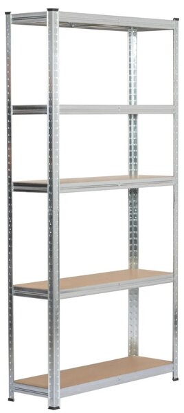 Set kovových regálov do domácnosti 90 cm QARIAN - strieborný