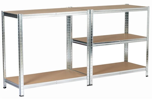 Kovový regál 90 cm QARIAN - strieborný