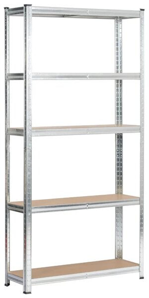 Set kovových regálov do domácnosti 90 cm QARIAN - strieborný