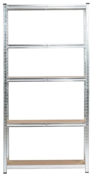 Set kovových regálov do domácnosti 90 cm QARIAN - strieborný