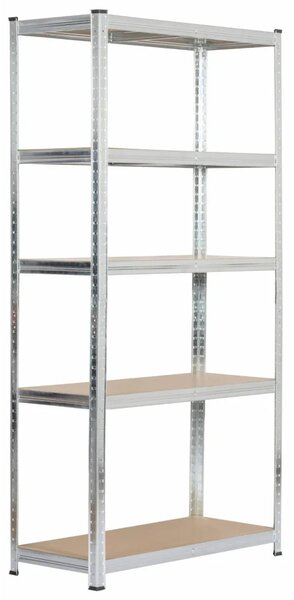 Kovový regál 90 cm QARIAN - strieborný