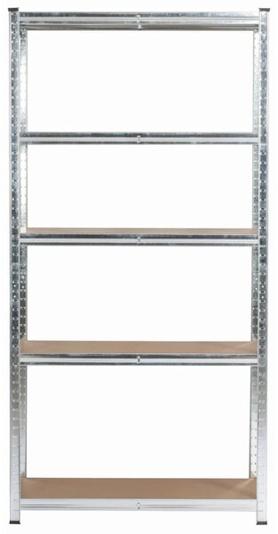 Kovový regál 90 cm QARIAN - strieborný