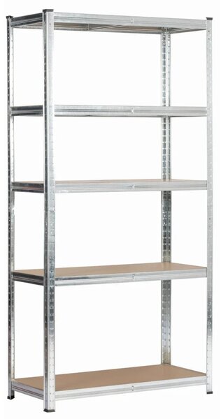Kovový regál 90 cm QARIAN - strieborný