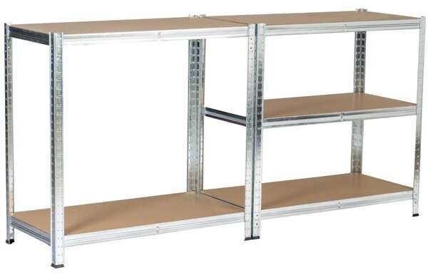 Regál do domácnosti 90 cm QARIAN - strieborný