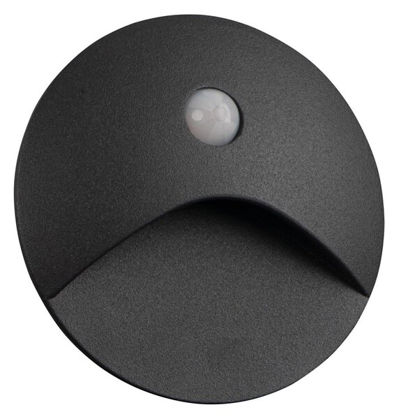 Kanlux 39137 - LED schodové svietidlo EXIN so senzorom 2,5W/230V 4000K IP65 antracitové, okrúhle