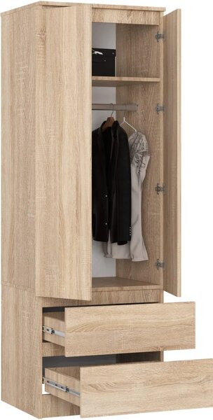 Šatníková skriňa so šuplíkmi 60 cm WREN - dub sonoma