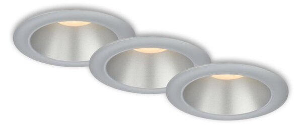 Briloner 7041-034-SADA 3x LED Kúpeľňové podh. svietidlo LED/4,9W/230V strieborná