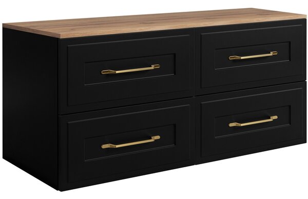 CLASSIC čierny B120DC závesná skrinka pod umývadlo 120 cm