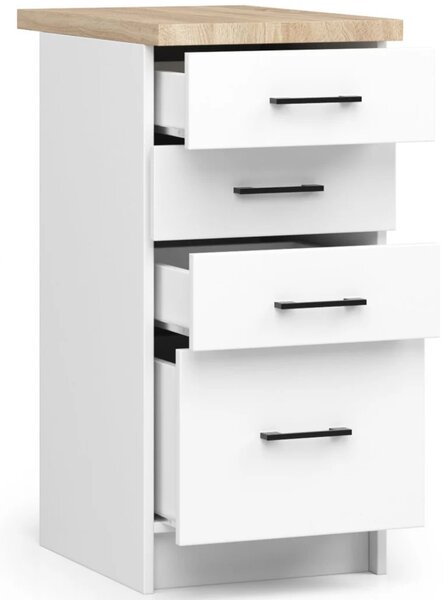 Kuchynská skrinka so šuplíkmi 40 cm VERMINA - biela