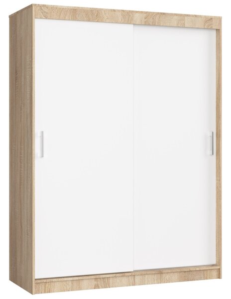 Priestranná šatníková skriňa 150 cm VALESTRA - dub sonoma / biela