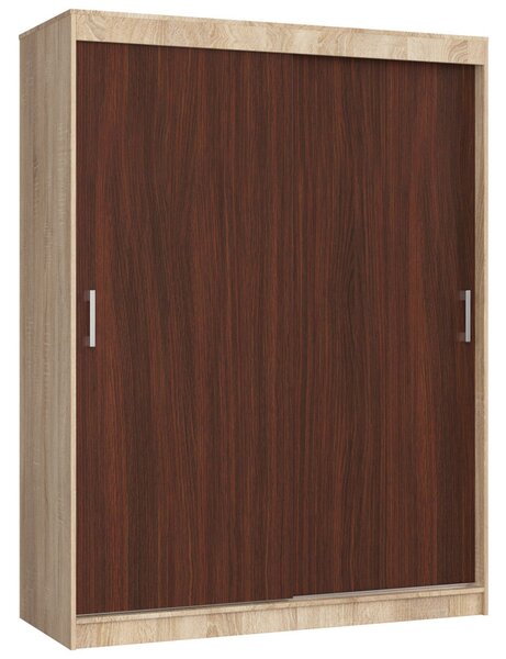 Priestranná šatníková skriňa 150 cm VALESTRA - dub sonoma / wenge