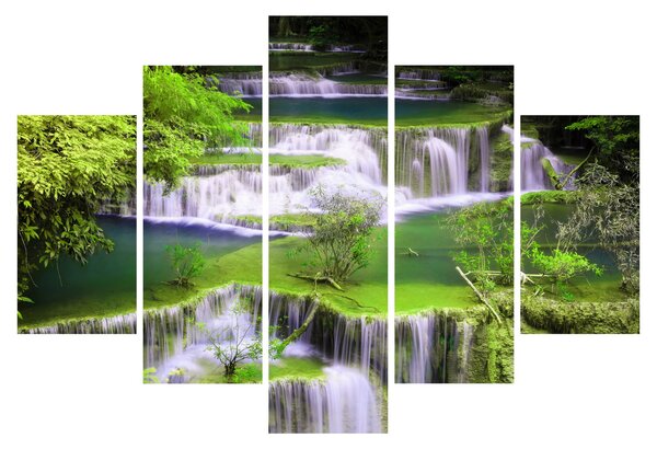 Obrázok - Vodopády Huay Mae Khamin, Kanchanaburi, Thajsko (150x105 cm)