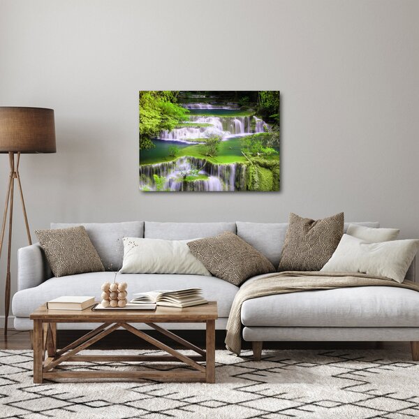 Obrázok - Vodopády Huay Mae Khamin, Kanchanaburi, Thajsko (70x50 cm)