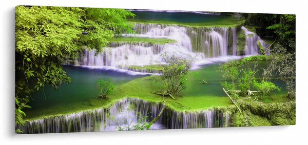 Obrázok - Vodopády Huay Mae Khamin, Kanchanaburi, Thajsko (120x50 cm)