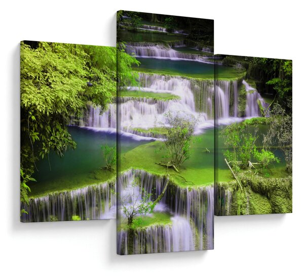Obrázok - Vodopády Huay Mae Khamin, Kanchanaburi, Thajsko (90x60 cm)