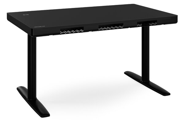 Elektrický písací stôl sit-stand so zásuvkou a bezdrôtovou nabíjačkou Qi čierny, 1200 mm: ELLIS