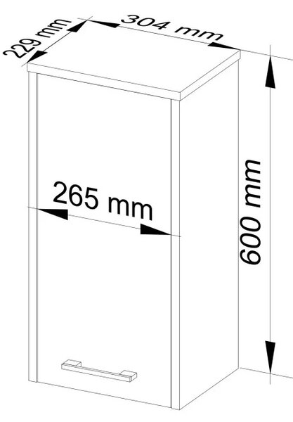 Horná kúpeľňová skrinka MERALYA - wenge