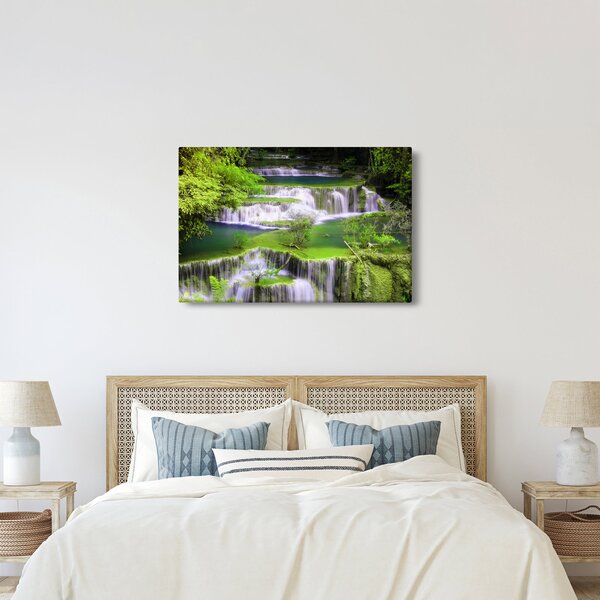 Obrázok - Vodopády Huay Mae Khamin, Kanchanaburi, Thajsko (90x60 cm)