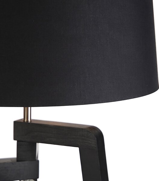 Inteligentná stojaca lampa s tienidlom čierna so zlatom 50 cm vrátane WiFi A60 - Puros